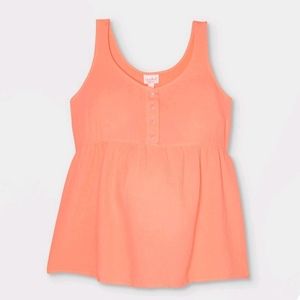 Isabel Maternity Coral Tank Top Size M